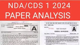 NDA 2024 (1) AND CDS 2024(1) ANALYSIS VIDEO