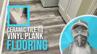 Ceramic Tile To Vinyl Plank Flooring - Updating Our Laundry Room