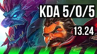TRUNDLE vs GRAVES (JNG) | 5/0/5, 500+ games | BR Master | 13.24