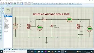 Zener diode as voltage regulator circuit Simulation | Proteus | EEEE LAB 6