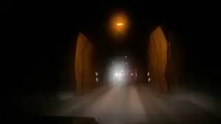 Long tunnel in Hvalfjörður In Iceland