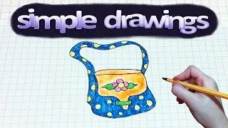 Simple drawing #90 How to draw a bag