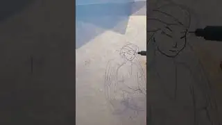 Перевод промежуточного эскиза на чистый лист.