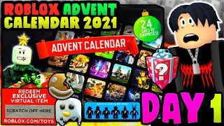OPENING THE FIRST DOOR! ROBLOX ADVENT CALENDAR 2021! DAY #1!