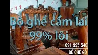 Báo giá bộ bàn ghế cẩm lai tay 16 99% lõi