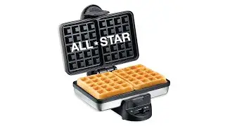 all star but it’s played on a silver Hamilton Beach 26009 Nonstick Belgian Waffle Iron