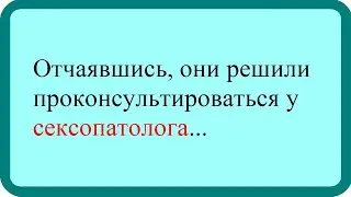 Отчаявшись они решили проконсультироваться у.Лучшие анекдоты. Смешные анекдоты. Веселые анекдоты.