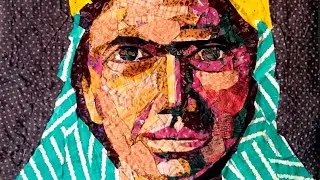 fabric collage demo||artist Iqbal Khan