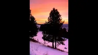 Scenic, Stunning and Breathtaking Winter Sunset (4K HD) | Relaxing Music