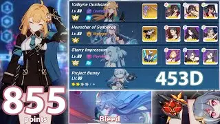 [Honkai Impact 3 SEA] EX Abyss RL 453D - HoS [Bleed] (855 pts) VQ(SSS) HS(SS0) SI(SSS) PB 2* kachow
