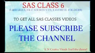 SAS CLASS 6 - LIBRARIES