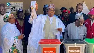 FULL VIDEO: Buhari Votes In Daura, Urges Nigerians To Vote For Their Preferred Candidates