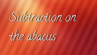 Subtraction on the abacus #maths #abacus