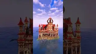 Minecraft: Ruby Castle Build Timelapse #shorts