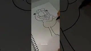 Dibujando a Garfield ❤️ #dibujo #pintura #personajesdedisney #diseño #artedigital #tutorialdedibujo