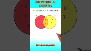OPERACIONES CON CONJUNTOS EN EL DIAGRAMA DE VENN – INTERSECCIÓN DE CONJUNTOS #shortsfeed #quidimat