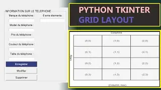 TUTO PYTHON GRIDLAYOUT GESTION VENTE TÉLÉPHONE