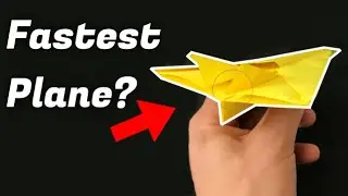 How to make a Fast Paper Airplane (flies far!!) | EASY tutorial
