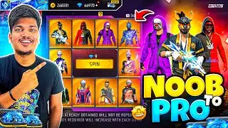 FREE FIRE LUCKIEST ID GOT 99999 DIAMONDS💎IN NEW EVENT NOOB TO PRO😍 -GARENA FREE FIRE