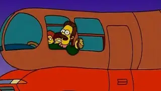 The Simpsons - Flanders Wins Money and Drive Wiener Mobile