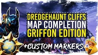 Guild Wars 2 - Dredgehaunt Cliffs Map Completion with Custom Markers