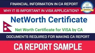 Net Worth Certificate (CA Report) for Visa Processing | Nepal to Abroad Visa Processing