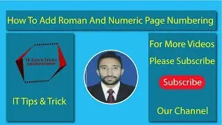 How to add roman and numeric page numbers in MS Word