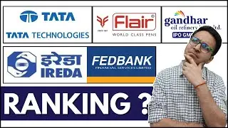 Tata Technologies IPO VS IREDA VS Gandhar Oil Refinery India Limited VS Flair Writing VS Fedbank