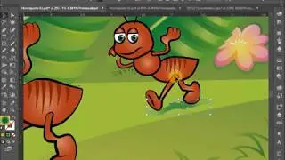 Dibujando hormigas con el mouse en Adobe Illustrator