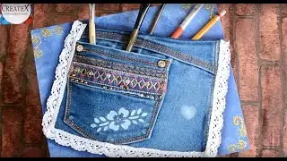 Paso a Paso: Cajita con mezclilla (reciclando tela)