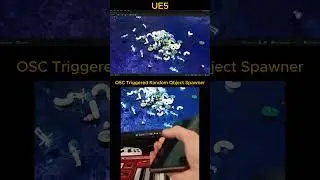 OSC Triggered Object Spawner by Shaking the Phone #ue5 #OSC #interactiveart #interactiveexperience