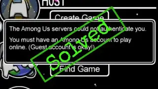 Among us airship sign in problem | Among us servers could not authenticate you (solved)✅