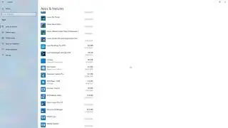 Remove Software/App (Windows 10)