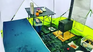 Ловля щуки в январе 2023. Зимняя рыбалка на озере.Рыбалка с комфортом