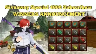 Toram Online - Giveaway Special 4000 Subscribers Winners Announcement