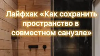 Лайфхак Как сохранить пространство в совместном санузле #shorts
