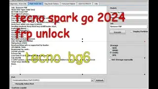 tecno bg6 unlock frp umt  tecno spark go 2024 frp unlock SPD UMT PRO
