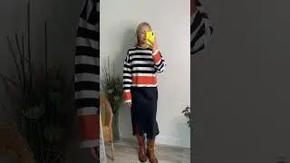 Укороченный джемпер в полоску с AliExpress #aliexpress