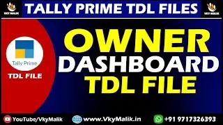 Owner Dashboard TDL File in Tally Prime | Tally Prime Free TDL File | TDL File for Tally Prime