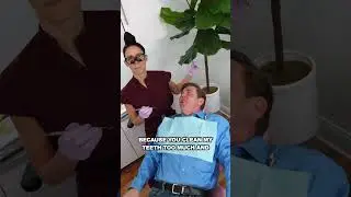 when the dentist wears magnifying glasses 