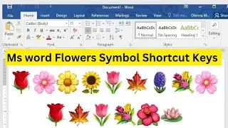 Flower Symbol Shortcut Keys In Microsoft Word (हिन्दी)
