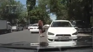 Хамство на дороге быдло и девушка