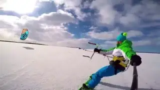 Short video of one snowkiting session on frozen Baltic sea GoPro