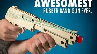 How to: Make a rubber band gun (WARNING SHOOTS HARD)