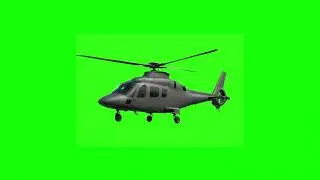 Realistic Helicopter in Flight (Green Screen) - Chroma Key Effect