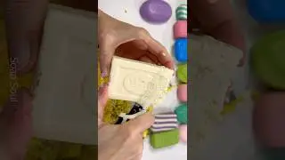 Soap cubes. Asmr soap cutting. Satisfying video  