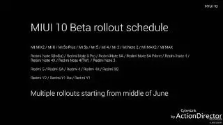 MIUI 10 release date