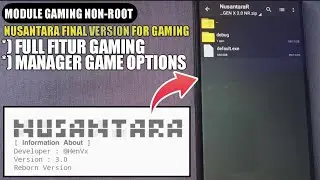 NUSANTARA GAMING FINAL VERSION NON-ROOT !!! FITUR BARU MANAGER GAME OPTIONS UNTUK GAMING MAKSIMAL