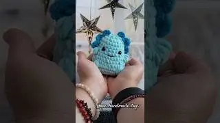 плюшевый милейший аксолотль #вязание #амигуруми #ручная_работа #handmade #amigurumi #knitting #рек