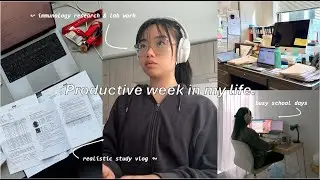 THE MOST productive study days in my life ☕️ | realistic study vlog, medical immunology research